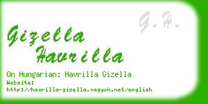gizella havrilla business card